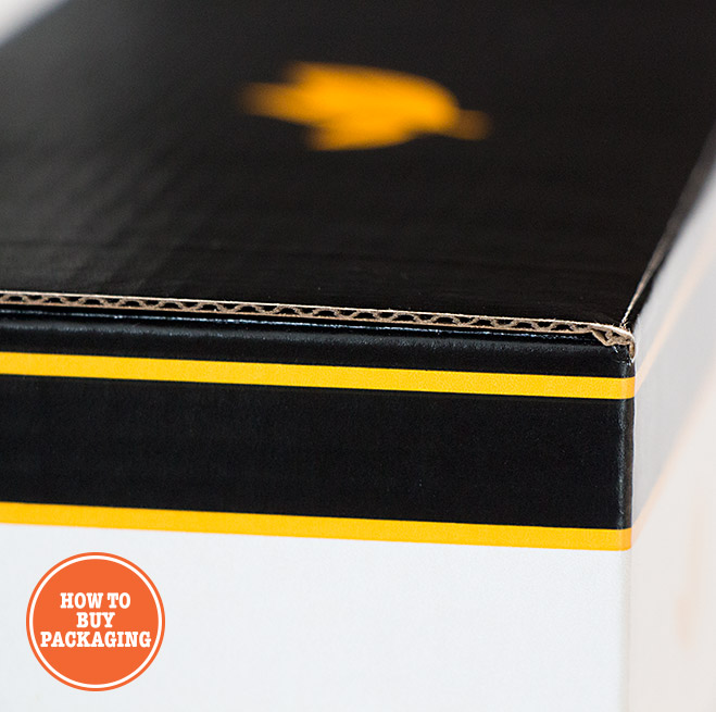 Litho Label Corrugated Retail Box Example Close Up