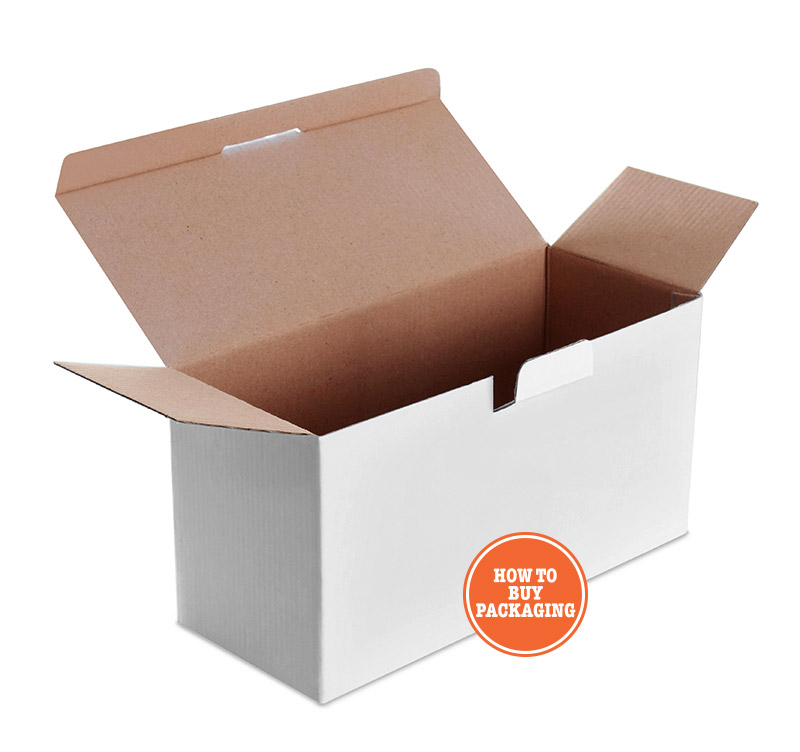 Plain White Corrugated Retail Box