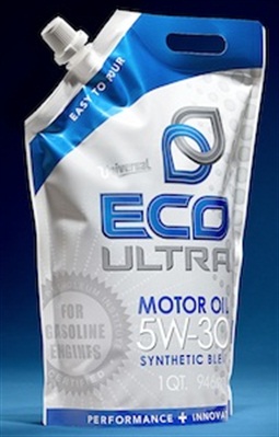 Motor Oil in Flexible Packaging Replaces Plastic Bottle