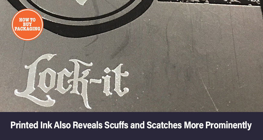 Scuff and Scratches on a Black Paperboard Box